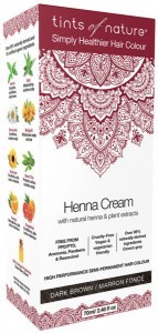 TINTS OF NATURE Henna Cream (Semi-Permanent Hair Colour) Dark Brown 70ml