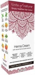 TINTS OF NATURE Henna Cream (Semi-Permanent Hair Colour) Light Brown 70ml