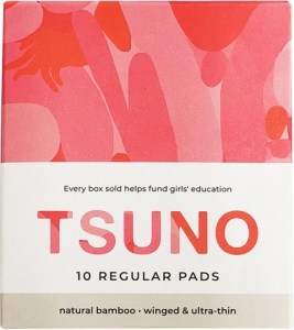 Tsuno Natural Bamboo Regular Pads - Winged & Ultra Thin Box of 10
