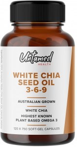Untamed Health White Chia Seed Oil 3-6-9 120 Softgel caps