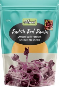 Untamed Organic Radish Red Rambo Sprouting Seeds  100g