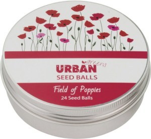 Urban Greens Seed Balls Field of Poppies 24 per Tin  