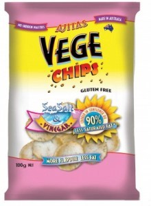 Vege Chips Sea Salt &  Vinegar 6x100g