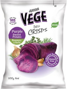 Vege Chips Vege Deli Crisps Purple Sweet Potato 6x100g