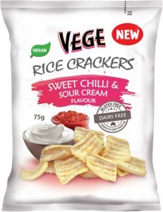 Vege Rice Crackers Sweet Chilli & Sour Cream  5x75g