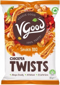 VGood Chickpea Twists Smokin BBQ  7x85g