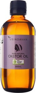 Vrindavan Castor Oil 100% Natural - Amber Glass Bottle 200ml