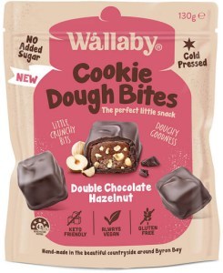 Wallaby Cookie Dough Bites Double Choc Hazelnut  130g