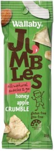 Wallaby Jumbles All Natural Snacks 2 Go Honey Apple Crumble 8x25g