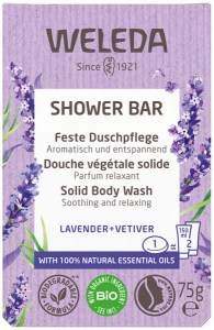 WELEDA Organic Shower Bar (Solid Body Wash) Lavender + Vetiver 75g