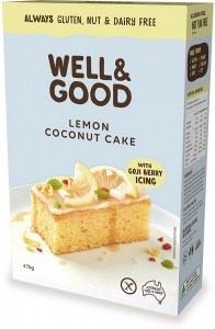 Well And Good Lemon Coconut Cake Mix & Gojiberry Icing  475g