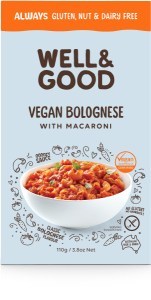 Well And Good Vegan Bolognese with Macaroni G/F 110g