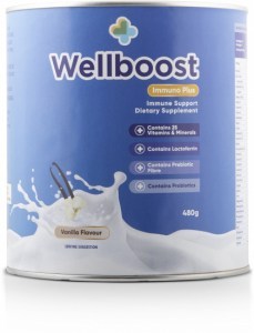 Wellboost Immuno Plus Vanilla Powder G/F 480g Tin