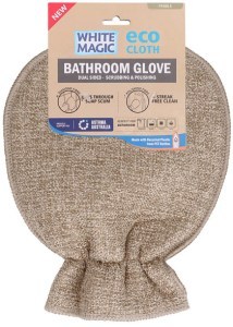 White Magic Eco Cloth Bathroom Glove Pebble