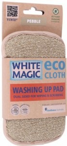White Magic Eco Cloth Washing Up Pad Pebble
