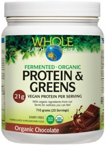 WHOLE EARTH & SEA Organic Fermented Protein & Greens Chocolate 710g