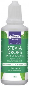 WONDER FOODS Organic Stevia Drops with Chromium 45ml