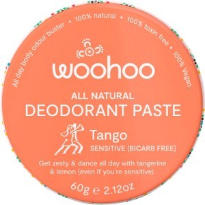 Woohoo Deodorant Paste Tin Tango Sensitive Bicarb Free 60g