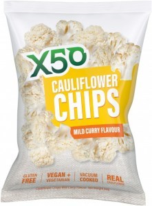 X50 Cauliflower Chips Mild Curry 10 x 60g