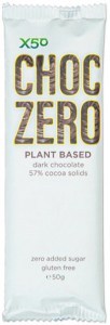 X50 Choc Zero Plant Based Dark Chocolate 57% Cocoa Solids  24x50g