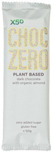 X50 Choc Zero Plant Based Dark Chocolate Organic Almond  50g