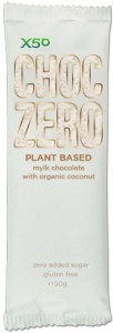 X50 Choc Zero Plant Based Mylk Chocolate Organic Coconut  24x50g