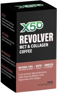 X50 Revolver MCT and Collagen Coffee Mocha 10 x 10g Sachets